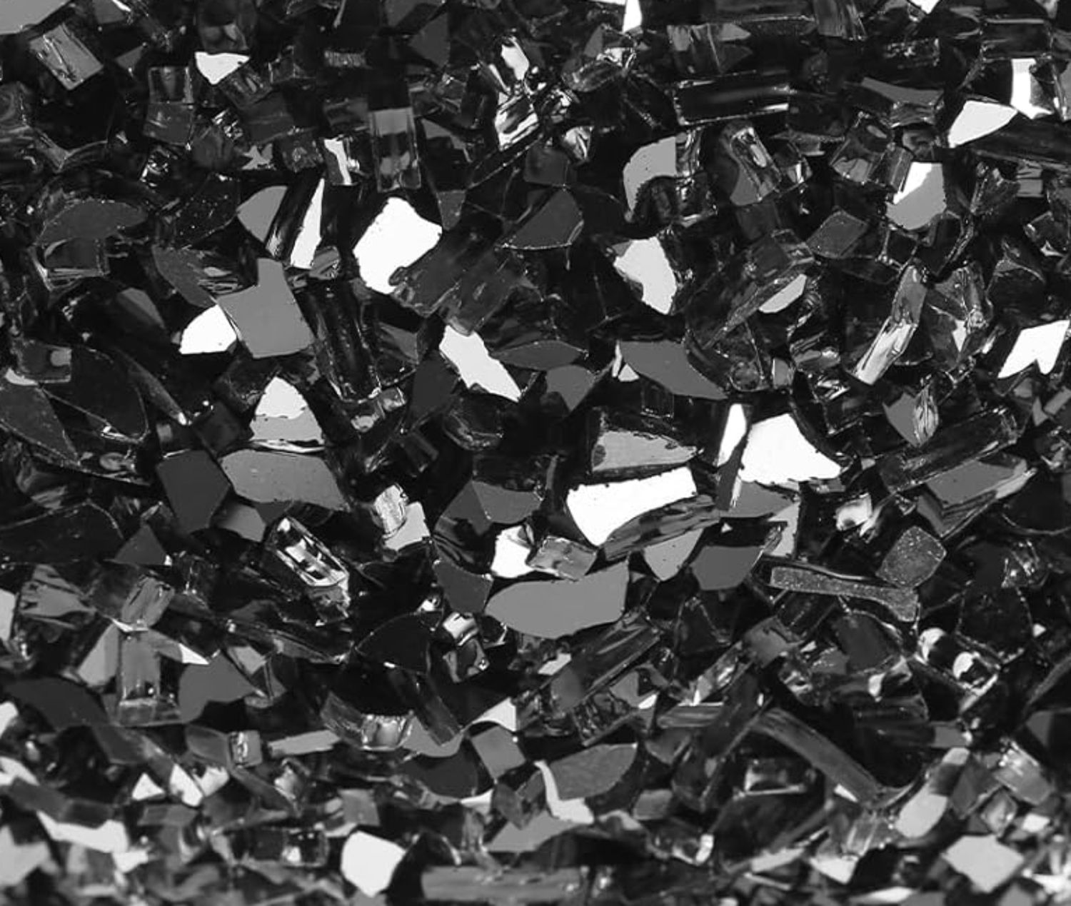 Black Fire Glass Reflective 1kg - For Fire Pits, Gas Fires And Ethanol Burners