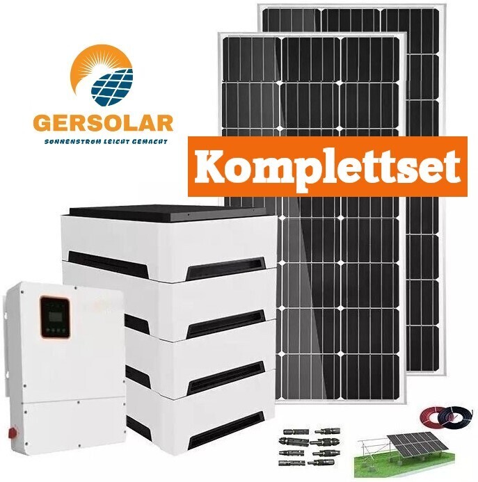 50 KW Solaranlage mit 40,96 kWh Speicher, 50.000 Watt Hybrid 3 Phasig, inkl. Komplettes Montagesystem