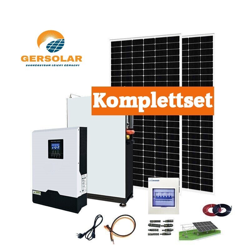7 kWp Photovoltaik Komplettanlage - 7000 Watt Hybrid Solaranlage Komplettset  mit Speicher