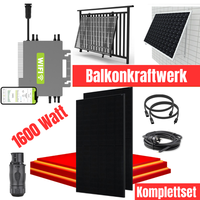 Balkonkraftwerk Komplettpaket 1600 Watt