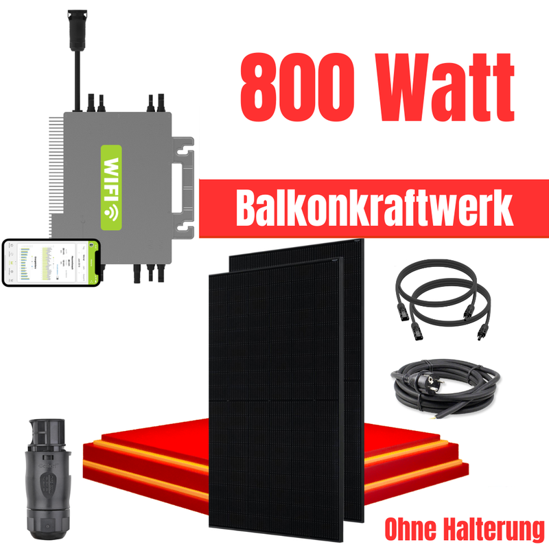 800 Watt Photovoltaik Balkonkraftwerk Komplettset 800 Watt Photovoltaik Balkonkraftwerk Komplettset