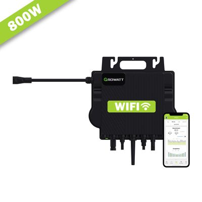 860 Watt Growatt Balkonkraftwerk-Set mit 800W Wechselrichter & Full-Black Glasmodule