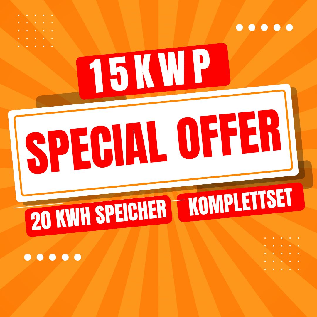 Komplettset 15 kWp Solaranlage – Glas-Glas Full Black Module inkl. Montagesystem