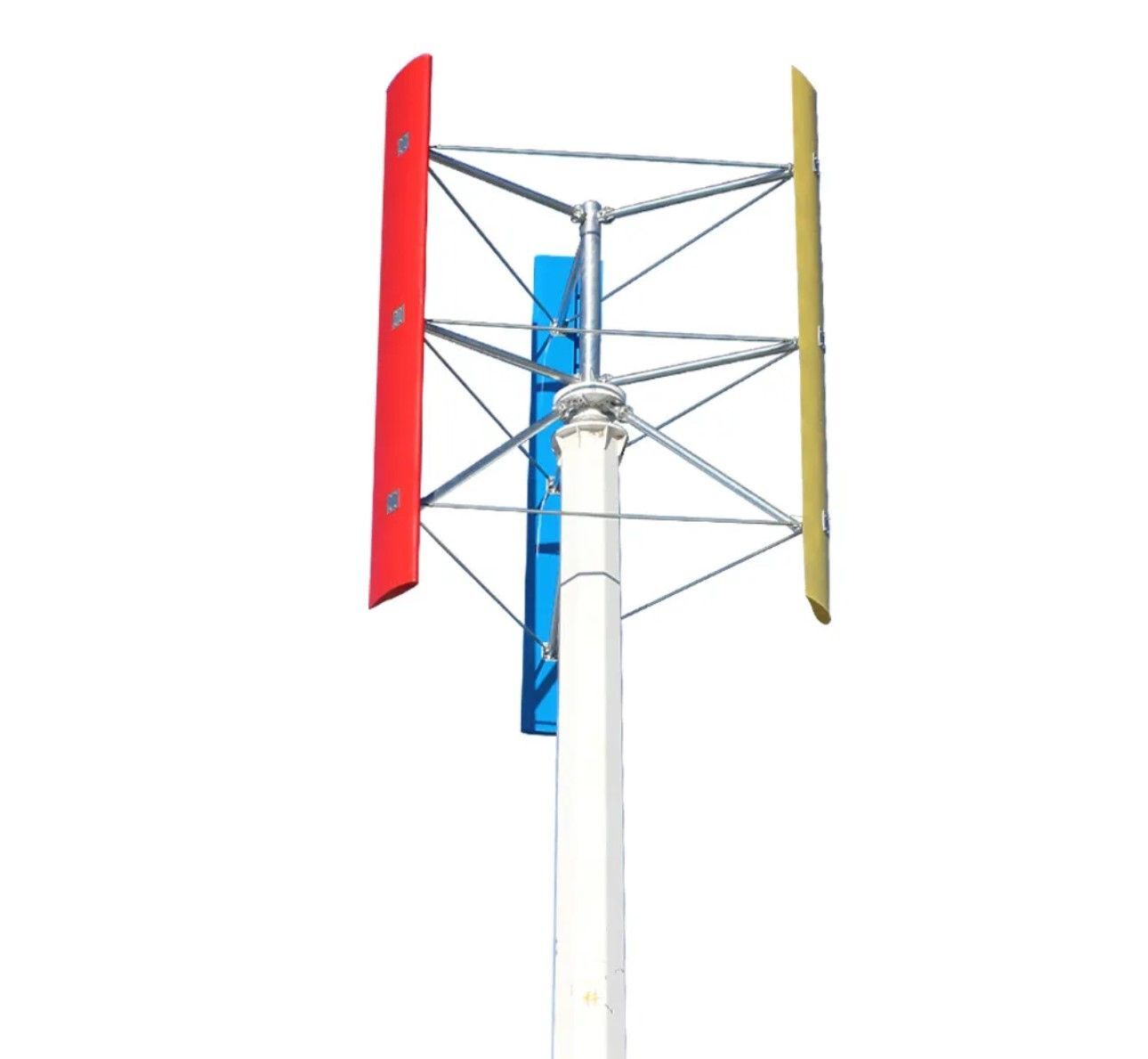 Windkraft-Komplettlösung ohne Solarmodule: Inklusive Windgenerator, 10-kWh-Speicher & 6kW Wechselrichter, Laderegler , Mastturm & Montagesystem