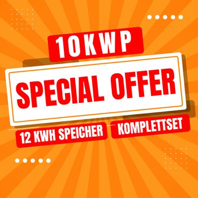 10 kWp PV-Anlage Hybrid FOX , 12,09 kWh Batteriespeicher, Full Black Modulen und Montagesystem