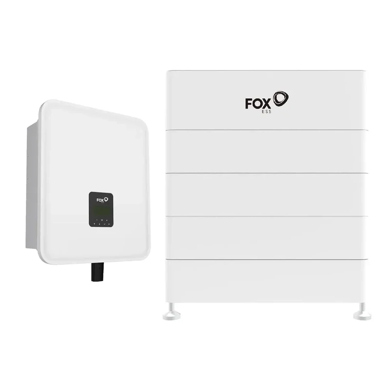 FOX 10 kWp PV-Anlage Hybrid 8,06 kWh Batteriespeicher, Full Black Modulen & Montagesystem