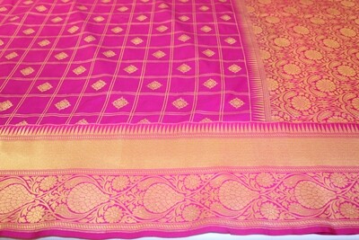 Handloom Pink Pure Silk Saree