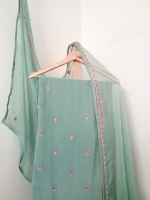 CHINOISE GREEN Chiffon Dress 