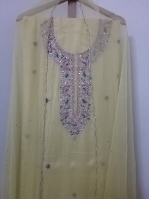 AUREOLIN YELLOW chiffon Dress