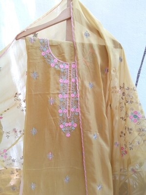 MUNSELL YELLOW Organza Dress