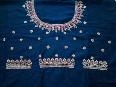  Navy Blue Bridal blouse