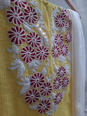 Lemon yellow cotton dress