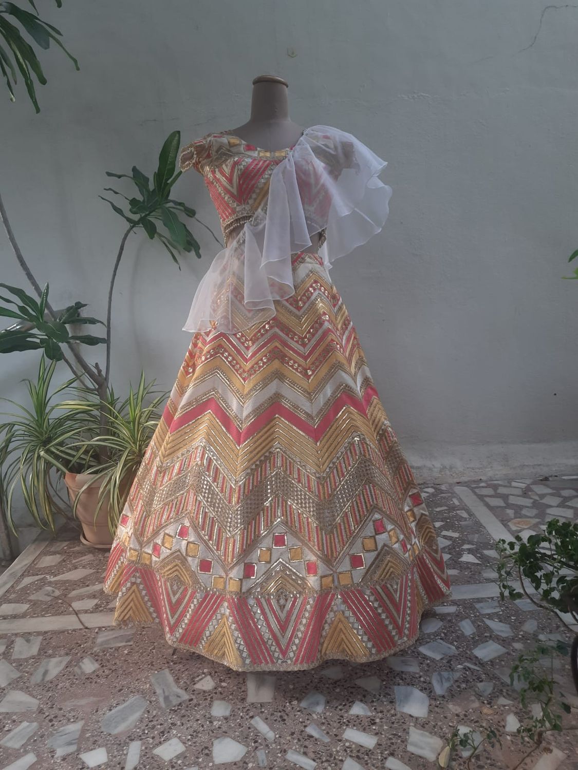 Multi colour lehenga