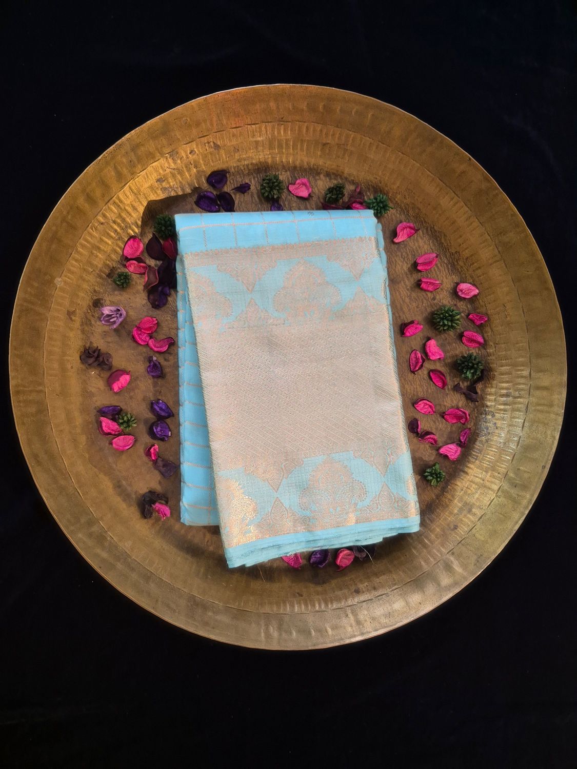 Dual-Tone Silk Saree with Rich Maroon and Vibrant Blue.