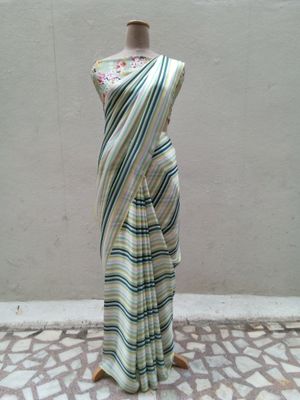 Multi colour Satin Saree 