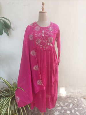 Brighter pink kurti set 