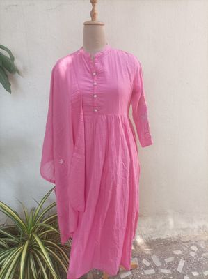 Pure Cotton pink dress suit 