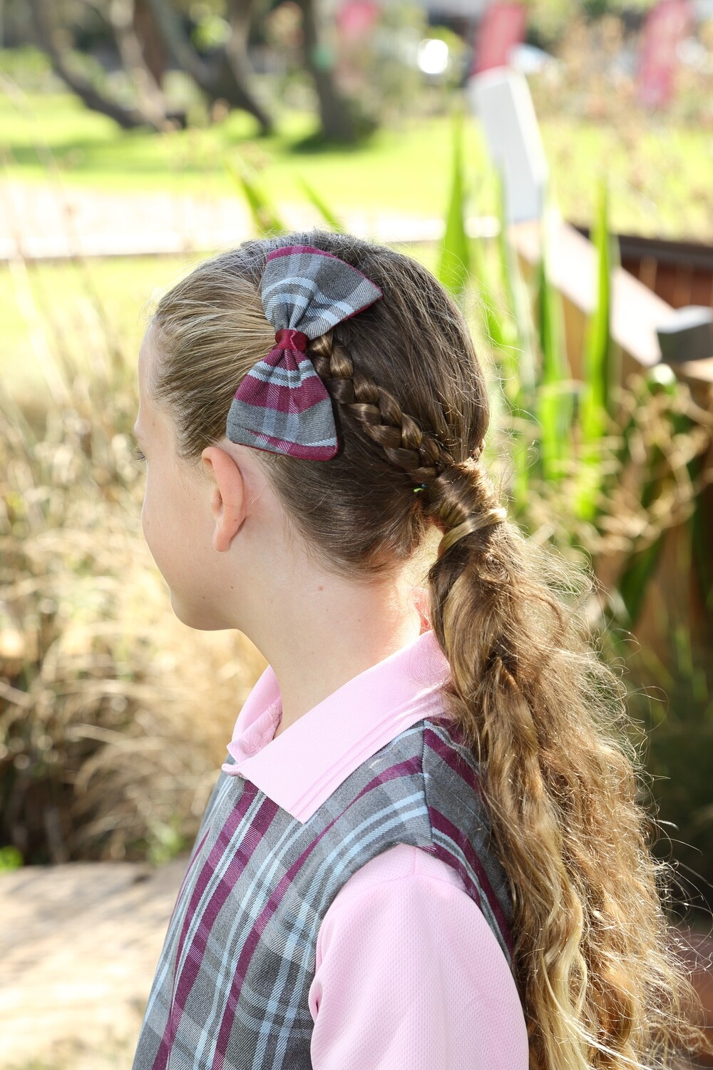 Hair Clip Bow Winter Fabric