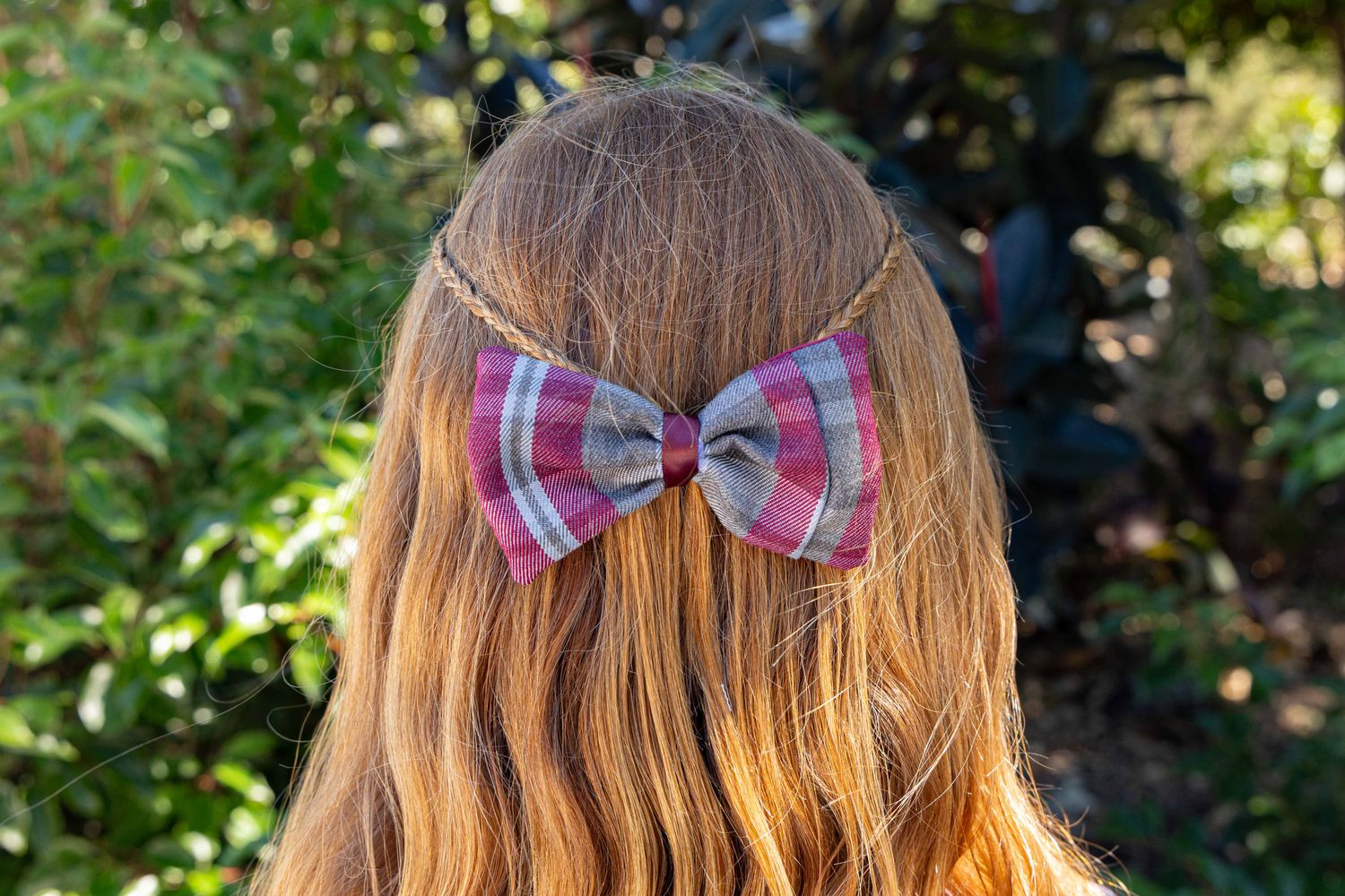 Bow Hair Clip (Winter Fabric)