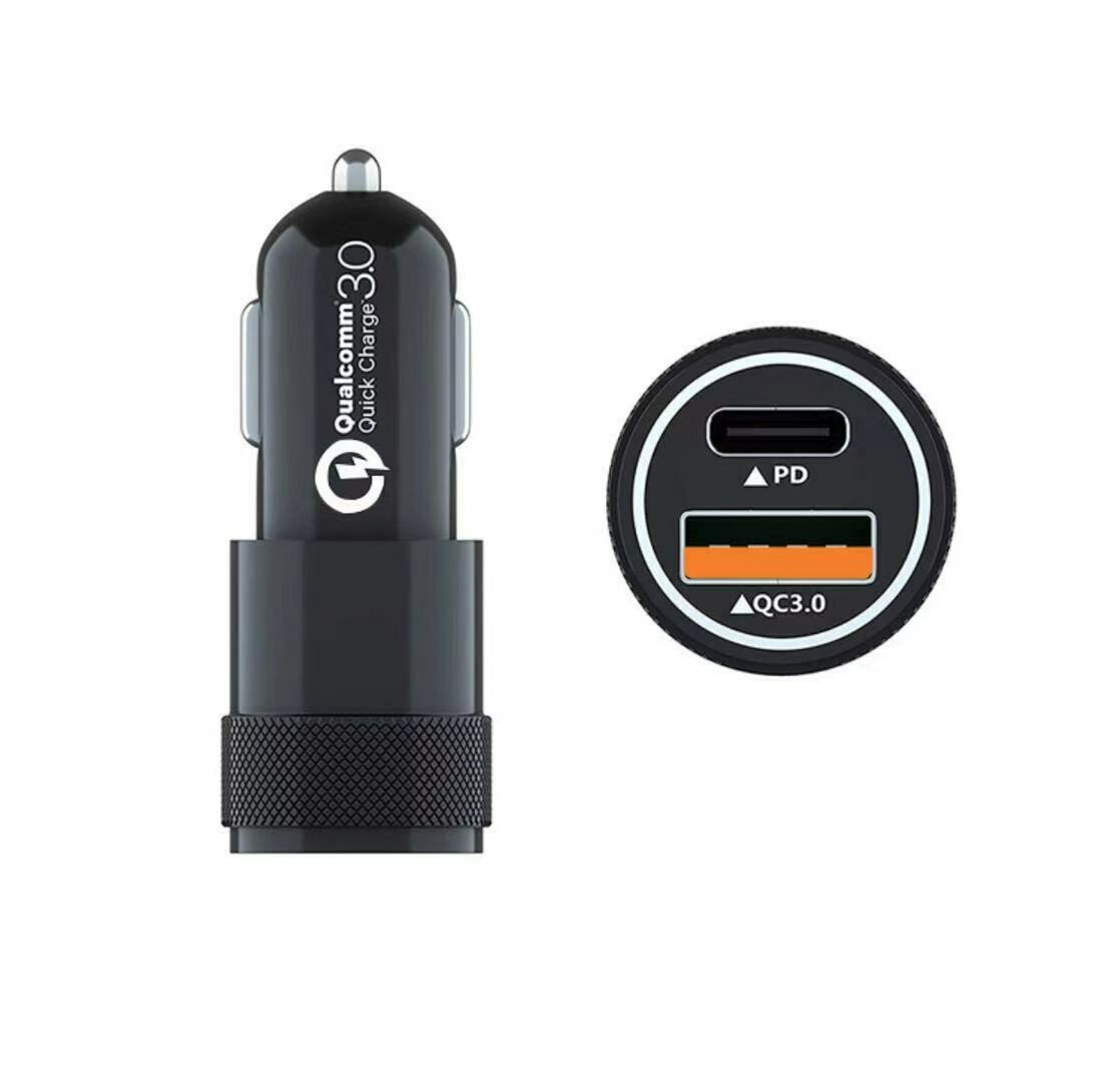 Car Charger Hot New Type C &amp; QC 3.0 - Charges Latest Devices
