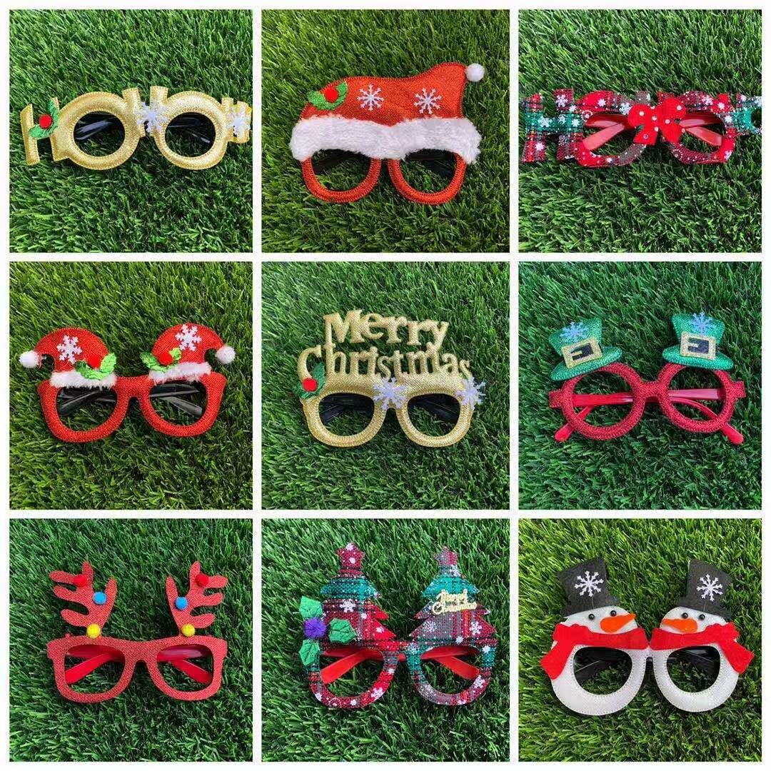 Novelty Glasses Xmas Themed 10 Designs Pack Party Fun