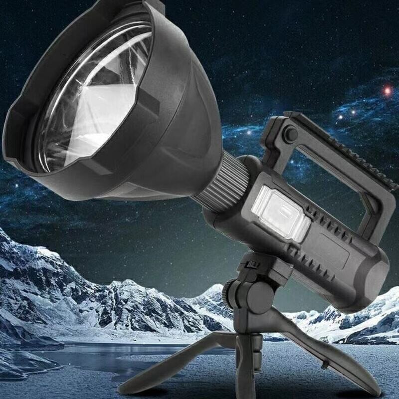 Floodlight Torch With Stand - Huge Spotlight Beam 1000m - 2 Sizes