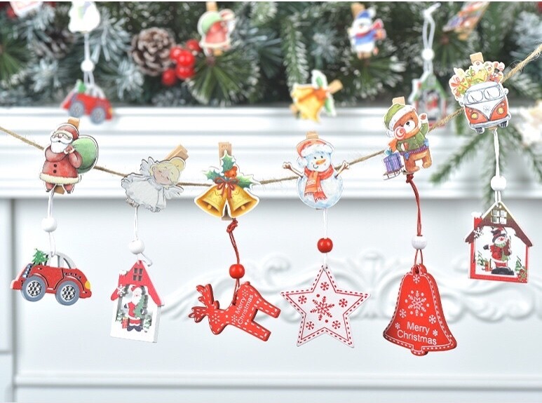 Art Clips For Postcards &amp; Decorations - Xmas Themes - Set of 12 - 6 Different Sets To Choose From 