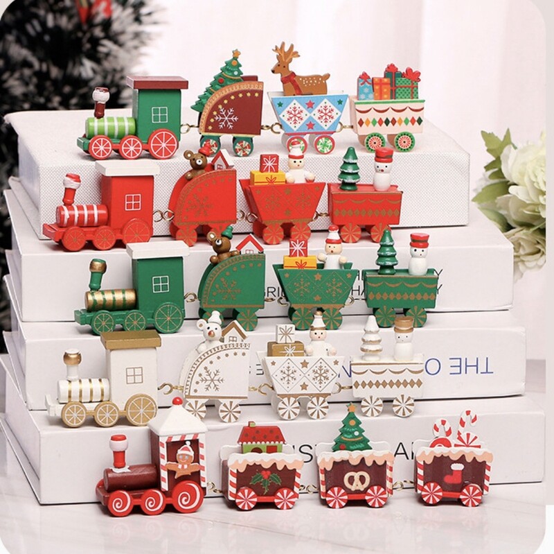 Wooden Train - Santa Is Coming To Town - 6 Styles Wooden Train - Santa Is Coming To Town - 6 Styles
