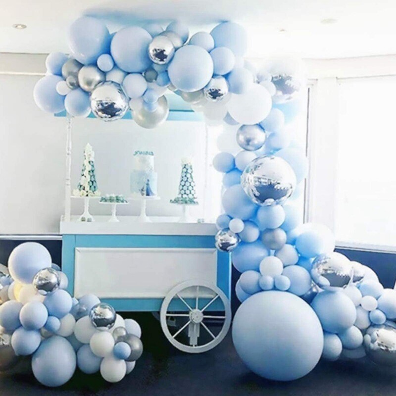 Garland Kitset Design #5 - 139pc -Baby Blue Design With Foil Balloons