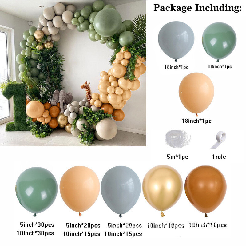 Garland Kitset Design #12 - 155 pc - Jungle Colours Parsley Green/Gold/White