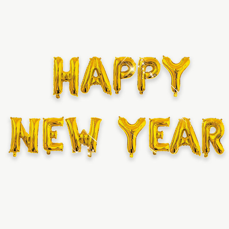 Happy New Year - Foil Balloons -16inch Letters