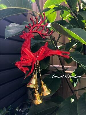Prancing Xmas Deer - 3 Colours - Hanging Xmas Tree Decoration