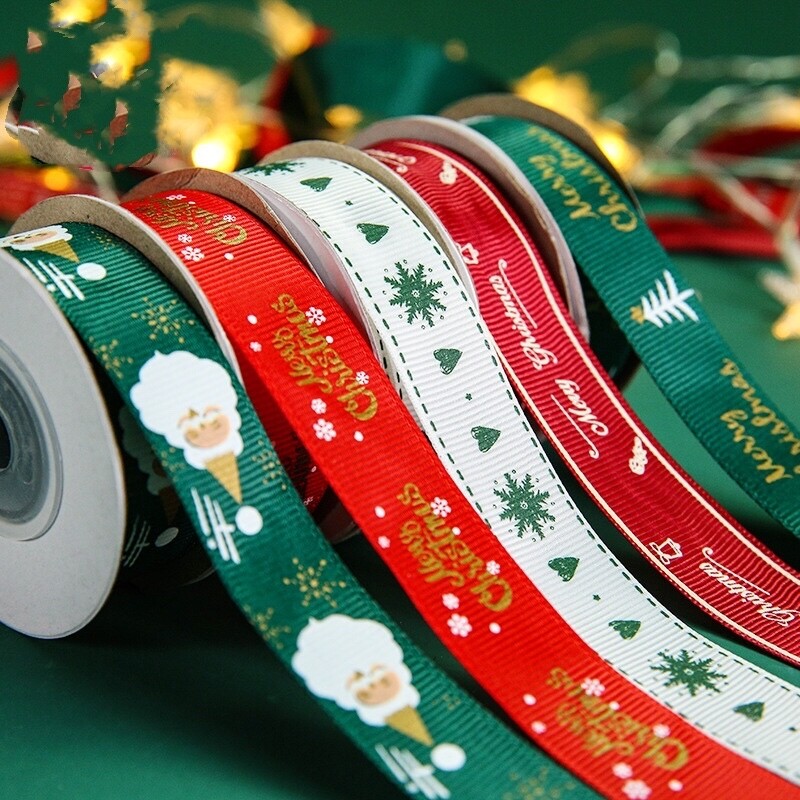 Ribbon Xmas Patterns - Get Christmas All Wrapped Up - 5 Designs - 3 Colours 