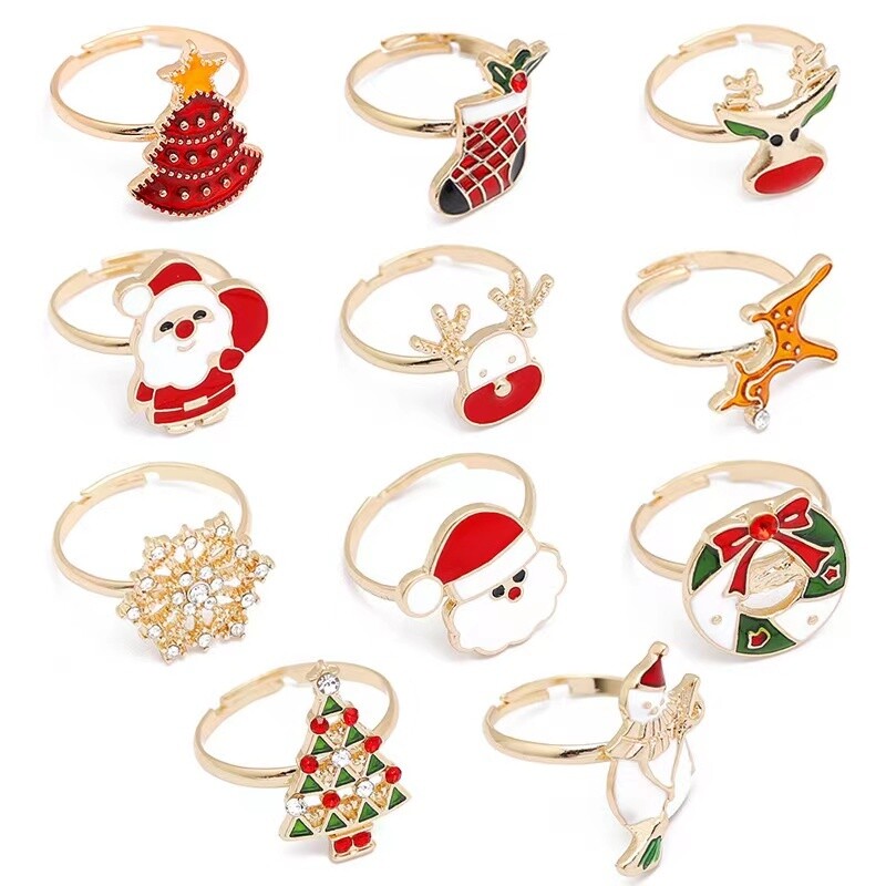 Xmas Jewellery Fun Rings With - Flexi Fit - 11 Fun To Wear Xmas Themed Designs 
