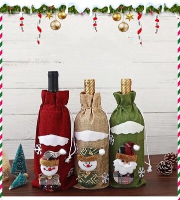 Wine Bottle Xmas Gift Bag - Make It Special - Cute Xmas Gift Bags