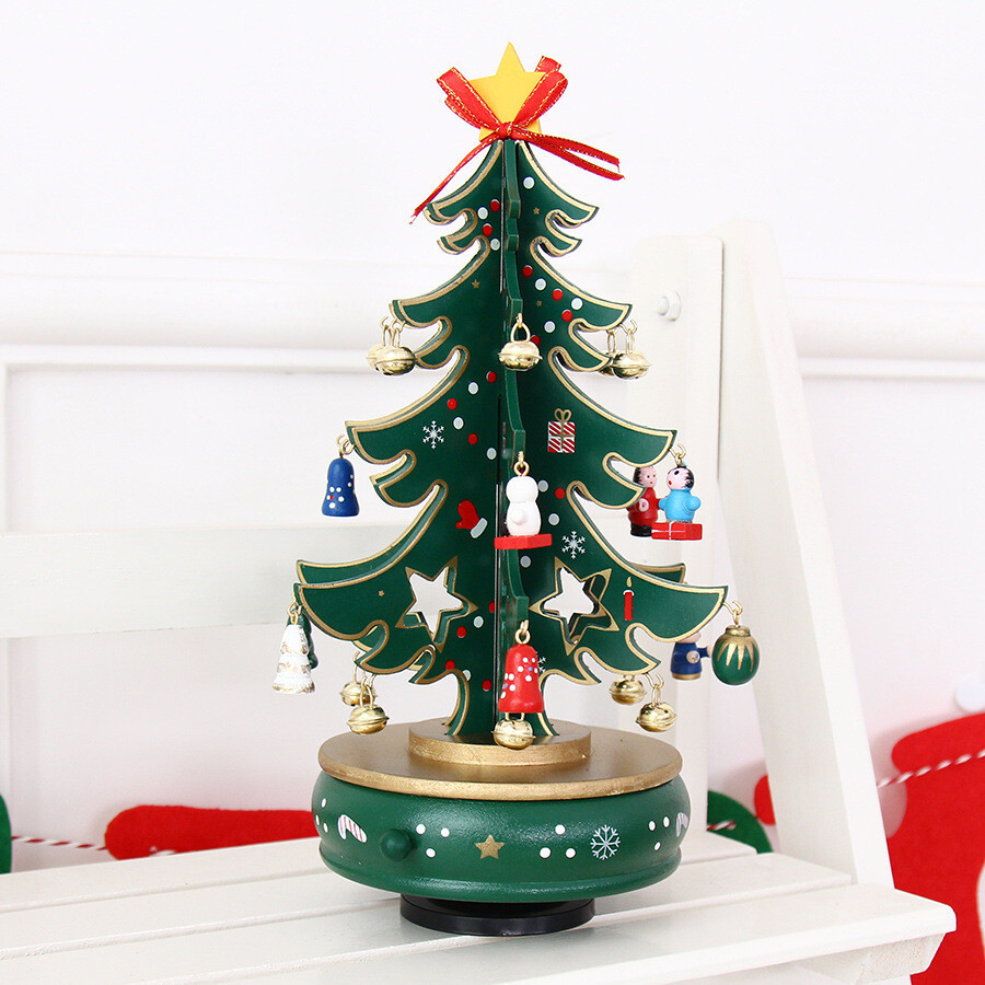 Carousel Xmas Tree Musical Wind Up - Hanging Decorations - Decorate Yourself