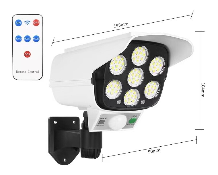 Solar Outdoor Light - Simulates Extra Security Camera - Large Sized