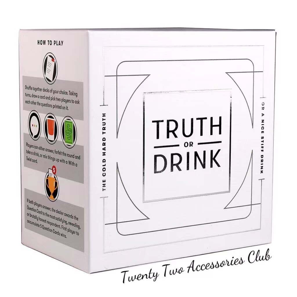 Truth Or Drink - Set Of 5 Adult Card Games Designed To Loosen Up The Party