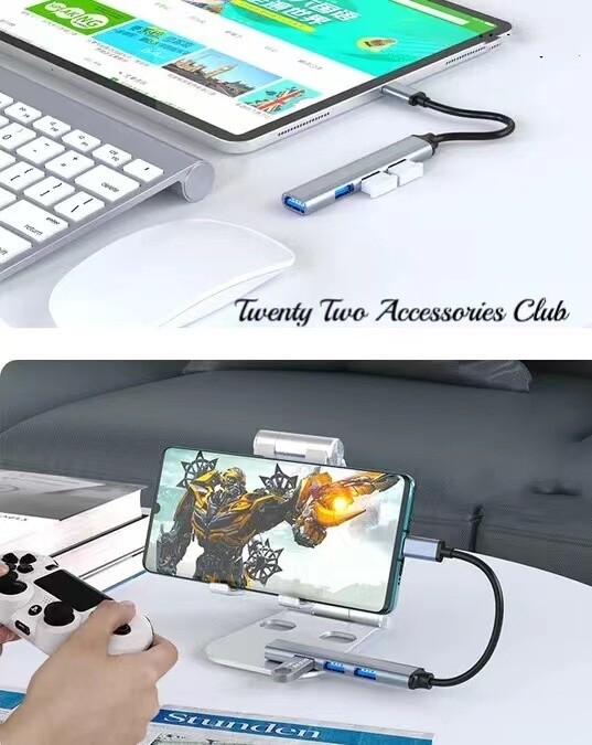 USB Type C Multi-Port 3.0 Hub - Plug &amp; Play - 4 Ports From 1