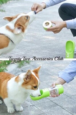 Pet Water Bottle And Treat Storage Container - Perfect For Cats &amp; Dogs