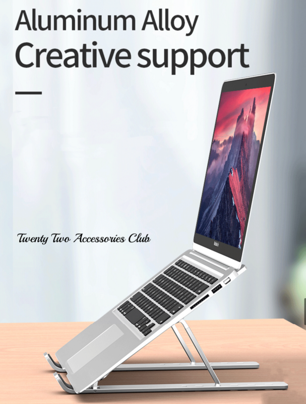 Laptop Stand - Alloy - Adjustable Viewing &amp; Keyboard Angle - Suits Laptops, iPads + Notebooks - For Creatives
