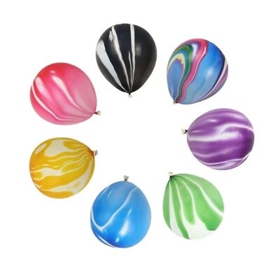 Striped Balloons - Make Your Party Special -50 Pack