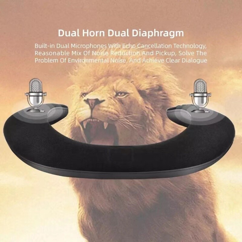 Neck Speaker - Bluetooth Wireless - Gaming + Music Wearable Speaker