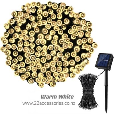 Fairy Lights - Solar Powered - Available In 5 Different Lengths - Warm White, Ice White, &amp; Multi-Coloured