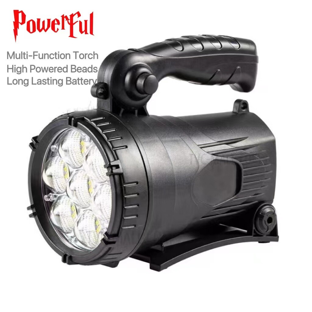 Flashlight - 1500 Lumens - Rechargeable - 112 Lamp Beads Floodlight + Warning Rear Light