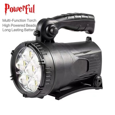Flashlight - 1500 Lumens - Rechargeable - 112 Lamp Beads Floodlight + Warning Rear Light