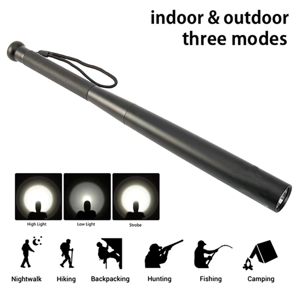 Security Torchlight - Strong Metal Construction - Get That Extra Layer Of Confidence - 2 Sizes