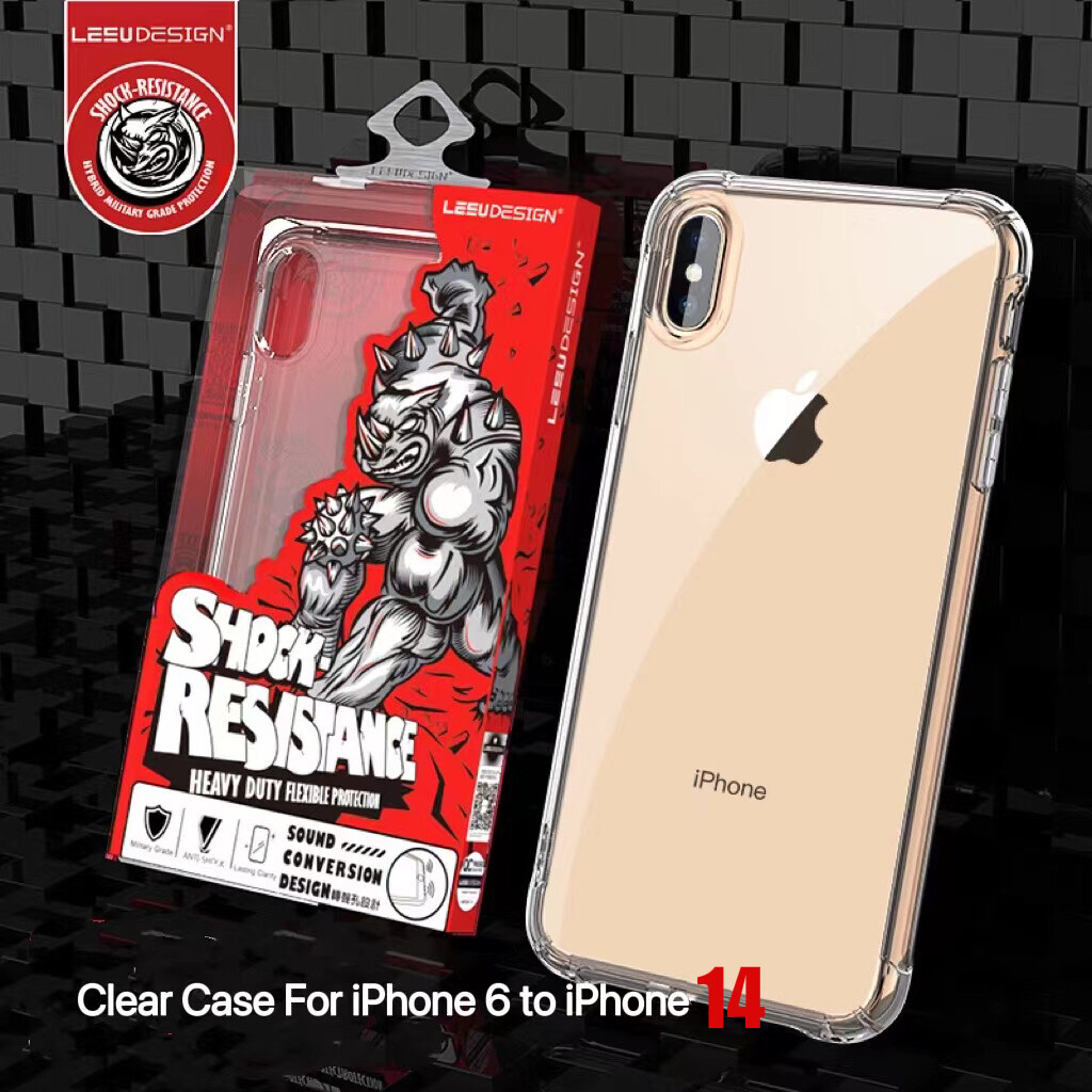 iPhone Clear Case - Soft Case - Reinforced Edges - Suits iPhone 6 - 14