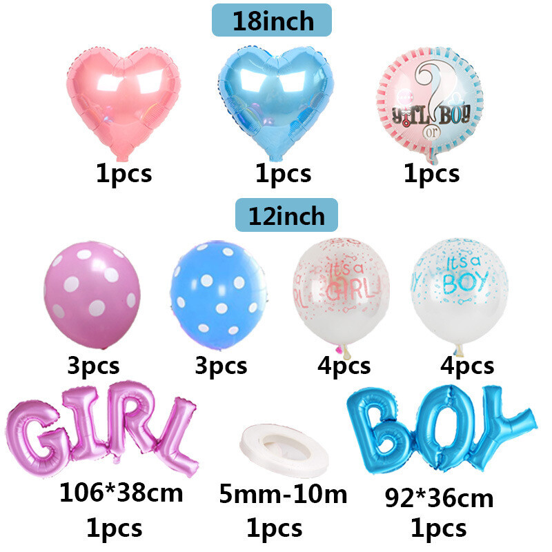 Gender Reveal Balloon Garland - Boy Or Girl Garland Kitset Design #G1