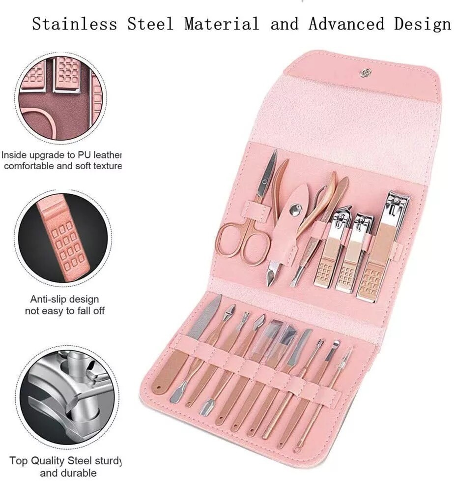 Personal Grooming Tool Kit - Matching Coloured Wallet Style Case &amp; Tools